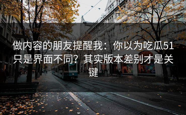 做内容的朋友提醒我：你以为吃瓜51只是界面不同？其实版本差别才是关键